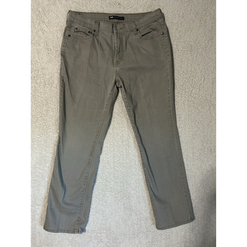 Levi's 505 Straight Leg Jeans Women's Size 14 M Gray Denim Pockets